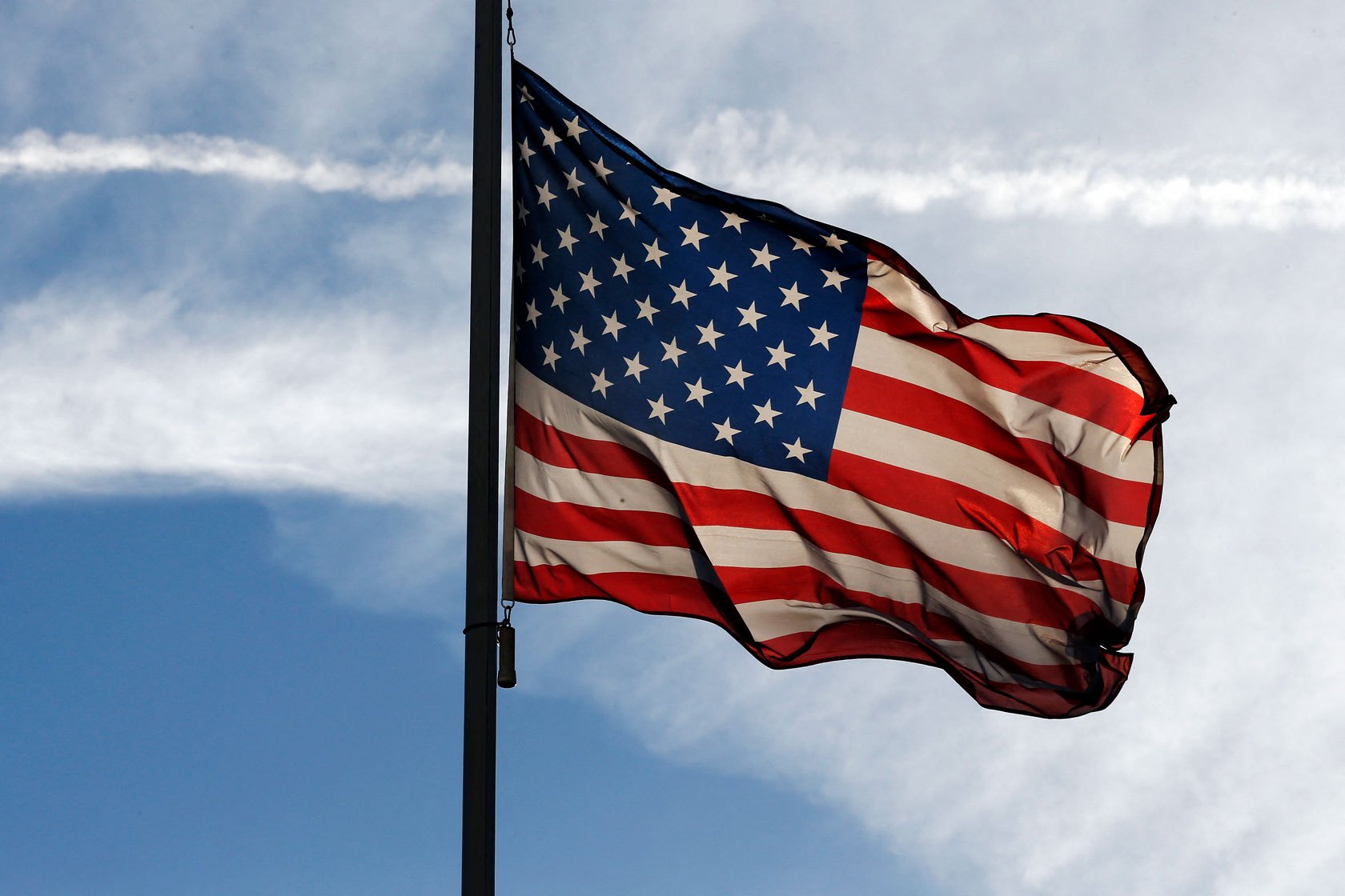 A view of a U.S. flag.